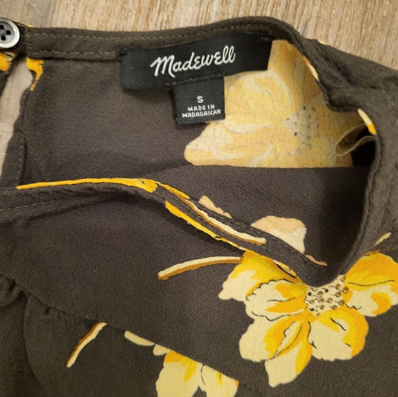Madewell Rhyme Top In Fall Flowers Size Small - Picture 5 of 9